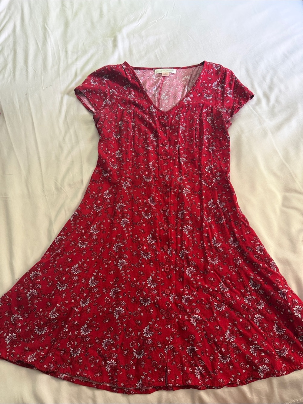 Band of Gypsies Red Floral Mini Dress